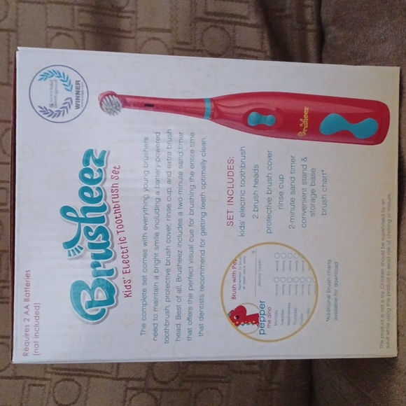 brusheez Bath New Brusheez Kids Electric Toothbrush Set Pepper The